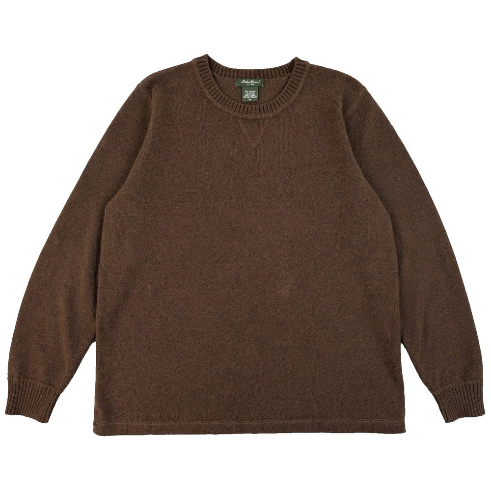 Eddie Bauer Brown Crewneck Sweater Mens Medium Soft Minimalist Classic